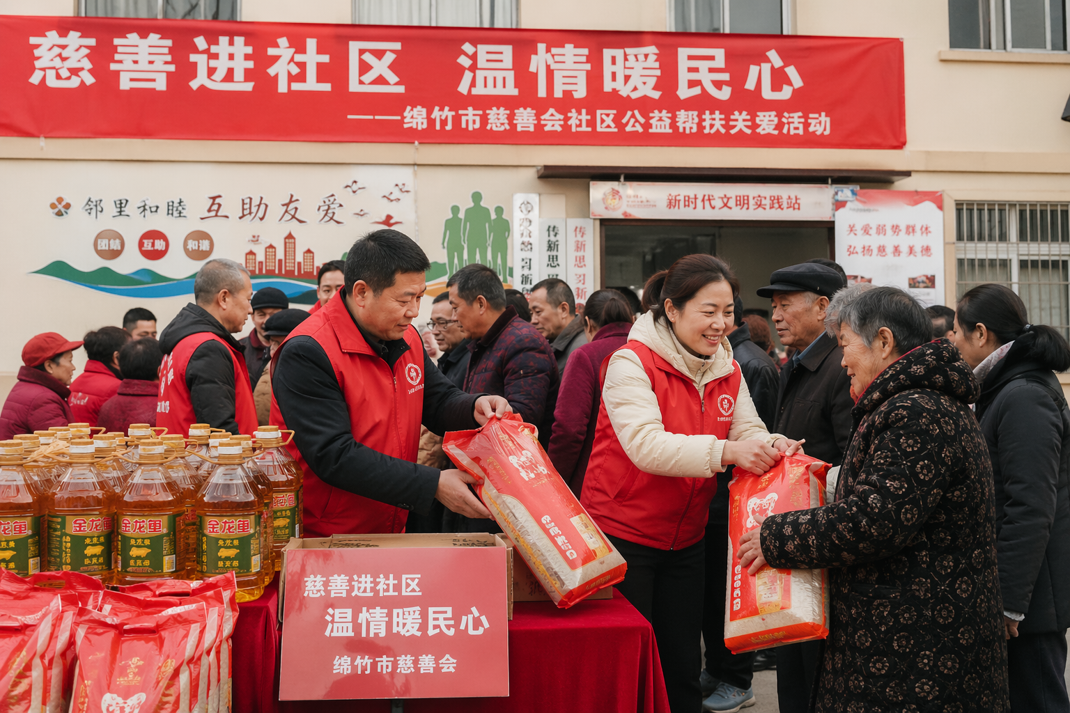 慈善进社区 温情暖民心——绵竹市慈善会开展公益帮扶关爱活动
