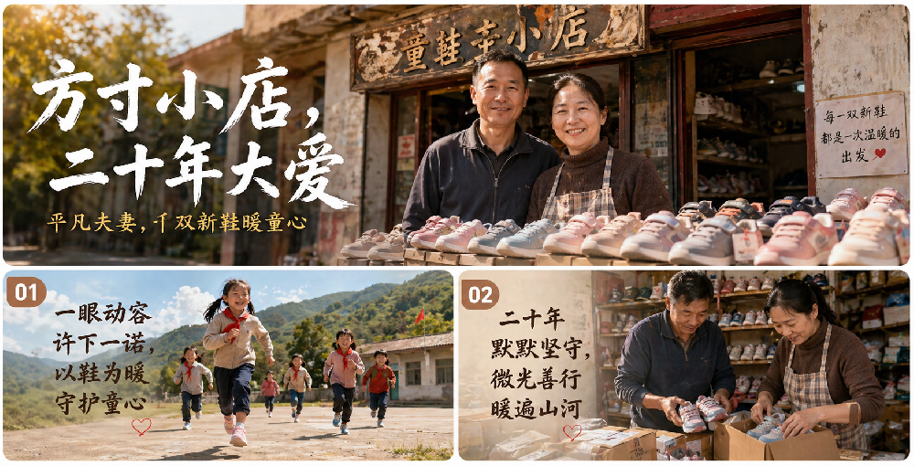 ​方寸小店藏大爱，千双新鞋暖童心——平凡夫妻二十载慈善守初心